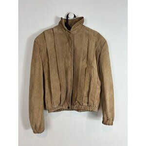 Vintage Suede Pleated Jacket Women’s 90s Y2K Retro Western Cowgirl Rodeo Small